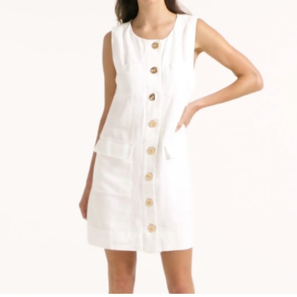 JCREW linen shift dress